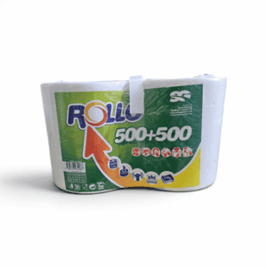 5 Coppie Bobine 500+500 strappi 2 veli pura cellulosa (12 rotoli)